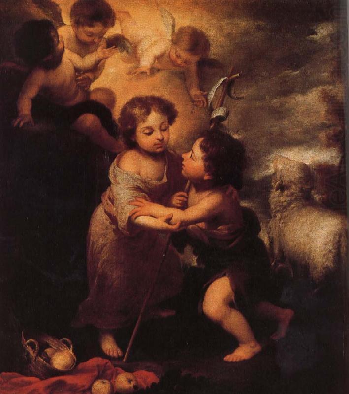 Childhood of Christ and John the Baptist, Bartolome Esteban Murillo